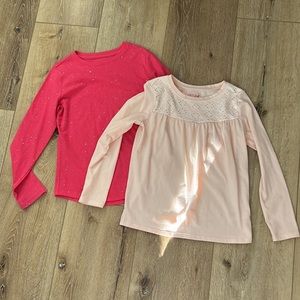 Set of 2 long sleeved tops 7/8 yrs Cat & Jack